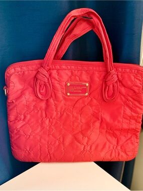 Marc by Marc Jacobs Bright Pink Quilted Nylon Tote Y2K Barbiecore Bag
